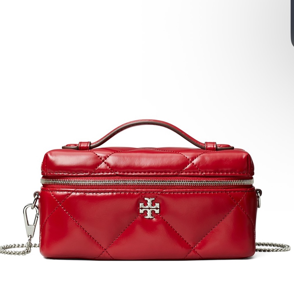 Tory Burch Kira Diamond Quilt East West Vanity Case bag